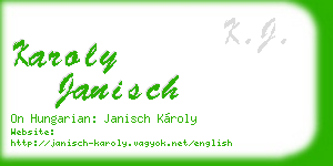 karoly janisch business card